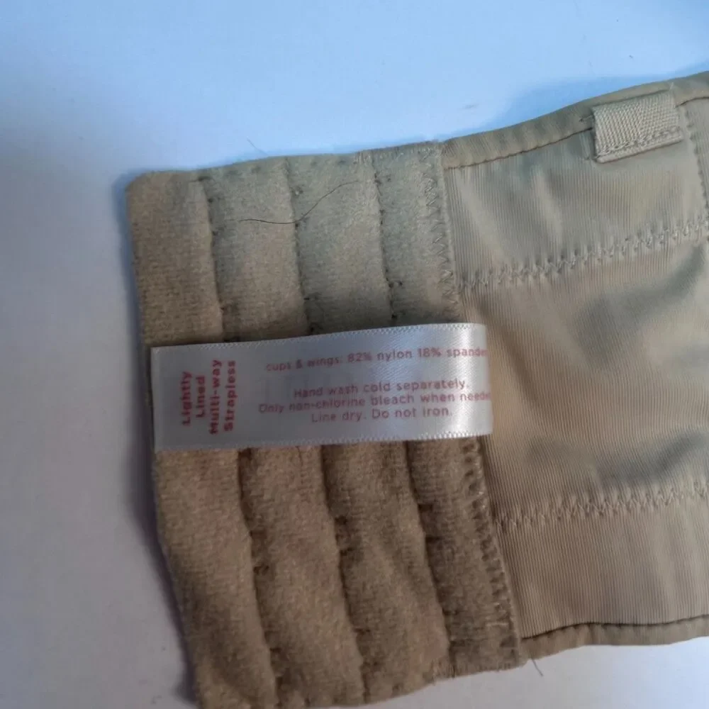 Cacique NWT Women's Tan Lightly Lined Underwire Strapless Bra Size 46DD